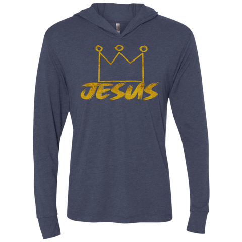 King Jesus Unisex Triblend LS Hooded T-Shirt