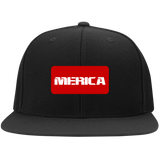 Merica Flat Bill High-Profile Snapback Hat