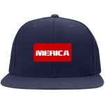 Merica Flat Bill High-Profile Snapback Hat