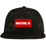 Merica Flat Bill High-Profile Snapback Hat