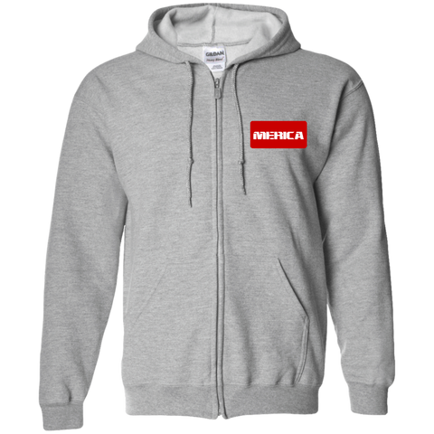 Merica Zip Up Hooded Sweatshirt