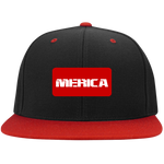 Merica Flat Bill High-Profile Snapback Hat