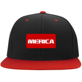 Merica Flat Bill High-Profile Snapback Hat