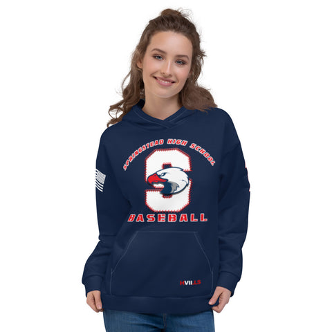 Navy Springstead Baseball Unisex Hoodie